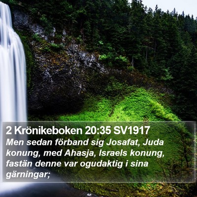 2 Krönikeboken 20:35 SV1917 Bible Verse Image