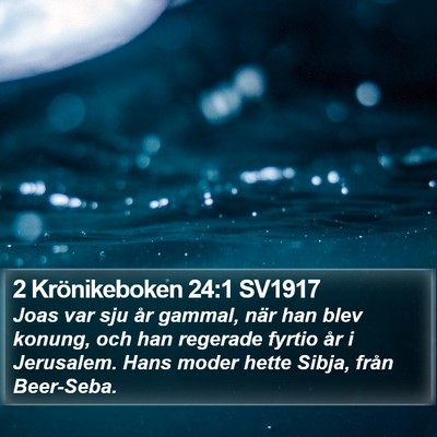 2 Krönikeboken 24:1 SV1917 Bible Verse Image