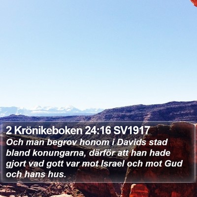 2 Krönikeboken 24:16 SV1917 Bible Verse Image