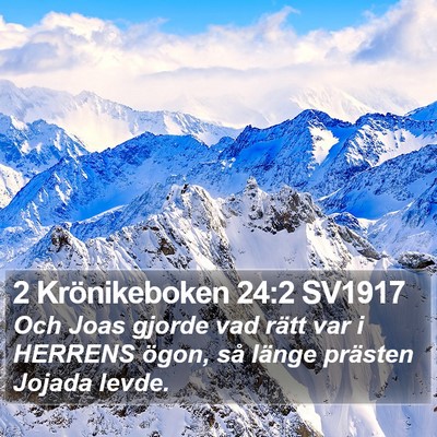 2 Krönikeboken 24:2 SV1917 Bible Verse Image