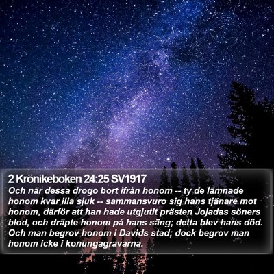 2 Krönikeboken 24:25 SV1917 Bible Verse Image