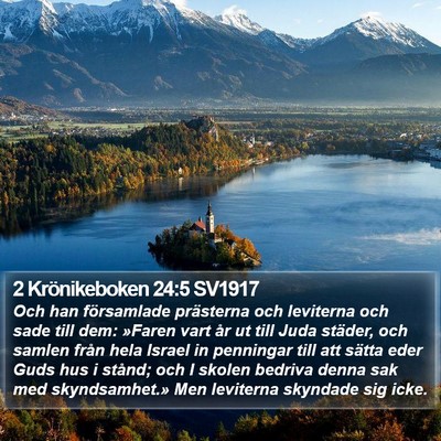 2 Krönikeboken 24:5 SV1917 Bible Verse Image