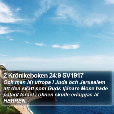 2 Krönikeboken 24:9 SV1917 Bible Verse Image