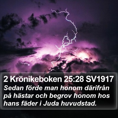 2 Krönikeboken 25:28 SV1917 Bible Verse Image