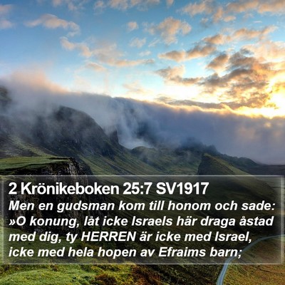 2 Krönikeboken 25:7 SV1917 Bible Verse Image