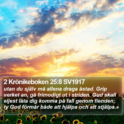 2 Krönikeboken 25:8 SV1917 Bible Verse Image