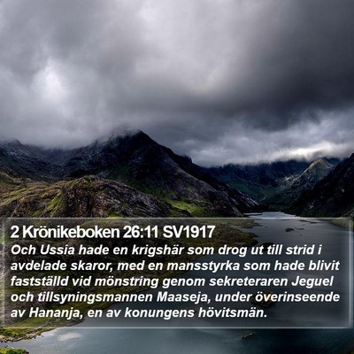 2 Krönikeboken 26:11 SV1917 Bible Verse Image