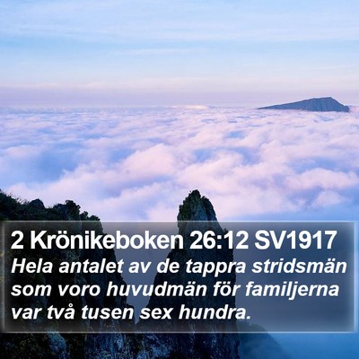 2 Krönikeboken 26:12 SV1917 Bible Verse Image