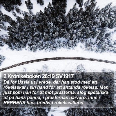2 Krönikeboken 26:19 SV1917 Bible Verse Image
