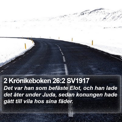 2 Krönikeboken 26:2 SV1917 Bible Verse Image