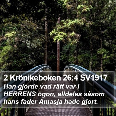 2 Krönikeboken 26:4 SV1917 Bible Verse Image