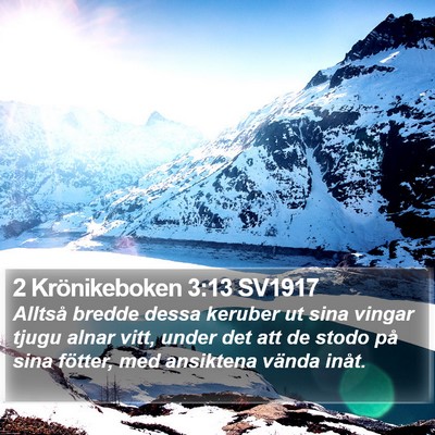 2 Krönikeboken 3:13 SV1917 Bible Verse Image