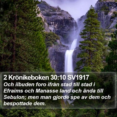 2 Krönikeboken 30:10 SV1917 Bible Verse Image