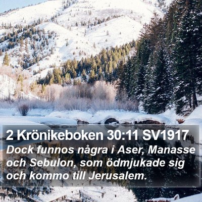 2 Krönikeboken 30:11 SV1917 Bible Verse Image