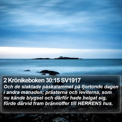 2 Krönikeboken 30:15 SV1917 Bible Verse Image