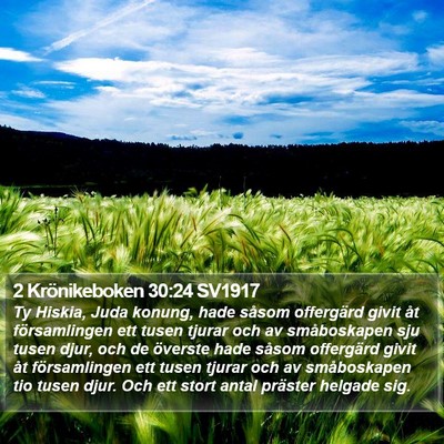 2 Krönikeboken 30:24 SV1917 Bible Verse Image