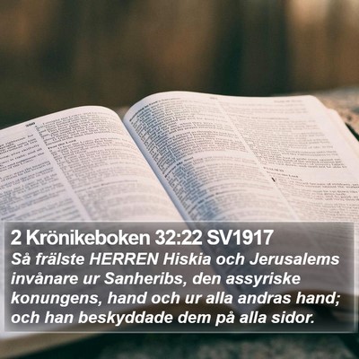 2 Krönikeboken 32:22 SV1917 Bible Verse Image