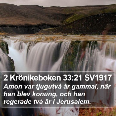 2 Krönikeboken 33:21 SV1917 Bible Verse Image