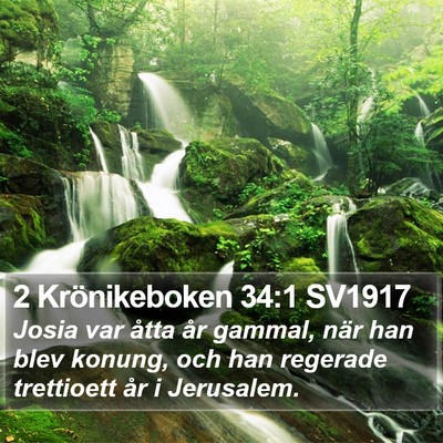 2 Krönikeboken 34:1 SV1917 Bible Verse Image