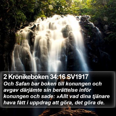 2 Krönikeboken 34:16 SV1917 Bible Verse Image
