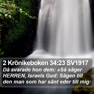 2 Krönikeboken 34:23 SV1917 Bible Verse Image