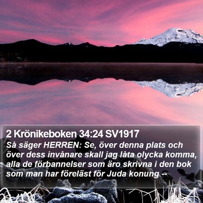 2 Krönikeboken 34:24 SV1917 Bible Verse Image