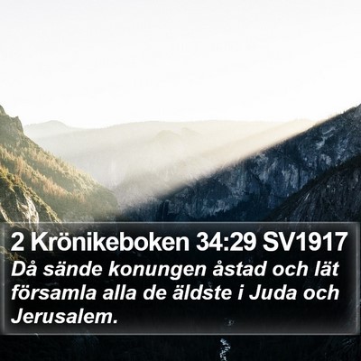 2 Krönikeboken 34:29 SV1917 Bible Verse Image