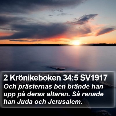 2 Krönikeboken 34:5 SV1917 Bible Verse Image
