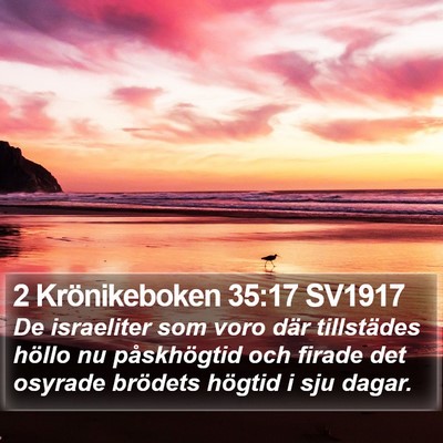 2 Krönikeboken 35:17 SV1917 Bible Verse Image