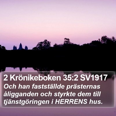 2 Krönikeboken 35:2 SV1917 Bible Verse Image