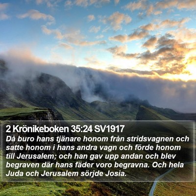 2 Krönikeboken 35:24 SV1917 Bible Verse Image