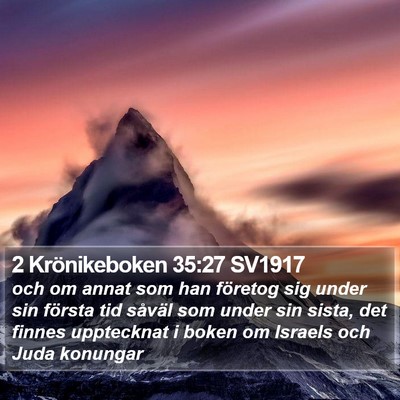 2 Krönikeboken 35:27 SV1917 Bible Verse Image