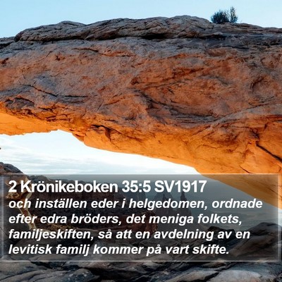 2 Krönikeboken 35:5 SV1917 Bible Verse Image