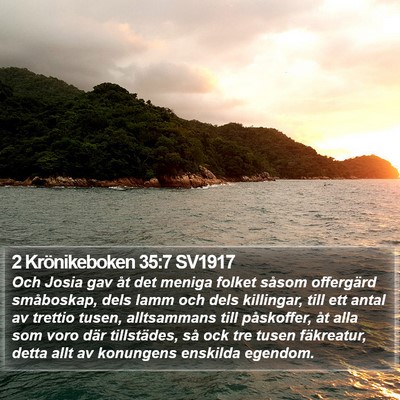 2 Krönikeboken 35:7 SV1917 Bible Verse Image