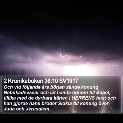 2 Krönikeboken 36:10 SV1917 Bible Verse Image