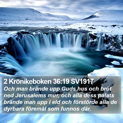 2 Krönikeboken 36:19 SV1917 Bible Verse Image