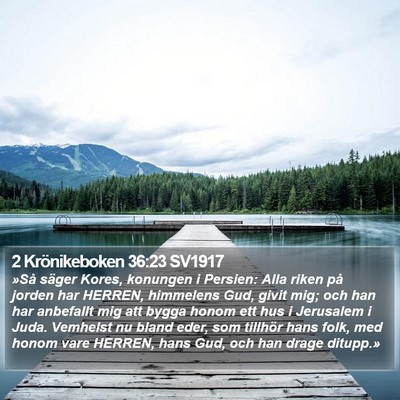 2 Krönikeboken 36:23 SV1917 Bible Verse Image