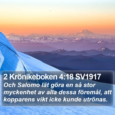 2 Krönikeboken 4:18 SV1917 Bible Verse Image