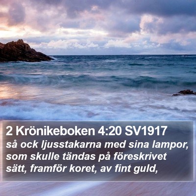 2 Krönikeboken 4:20 SV1917 Bible Verse Image