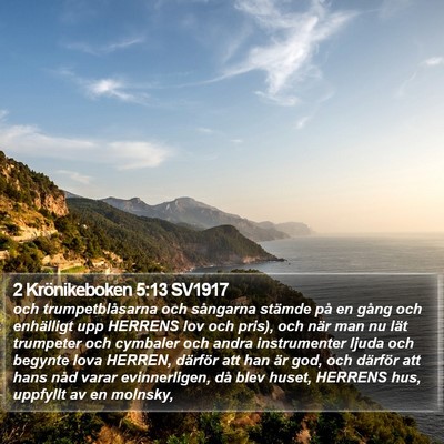 2 Krönikeboken 5:13 SV1917 Bible Verse Image