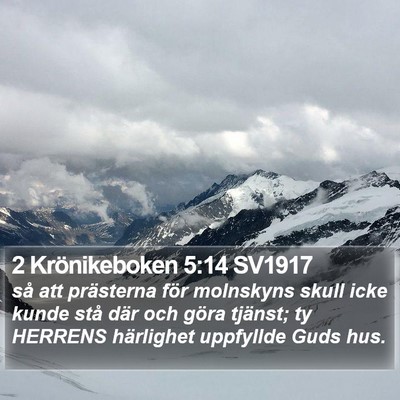 2 Krönikeboken 5:14 SV1917 Bible Verse Image