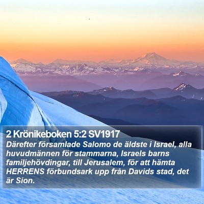 2 Krönikeboken 5:2 SV1917 Bible Verse Image
