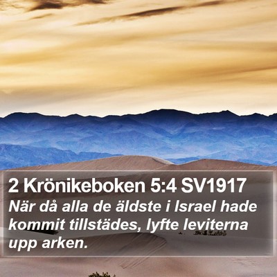 2 Krönikeboken 5:4 SV1917 Bible Verse Image