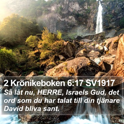 2 Krönikeboken 6:17 SV1917 Bible Verse Image