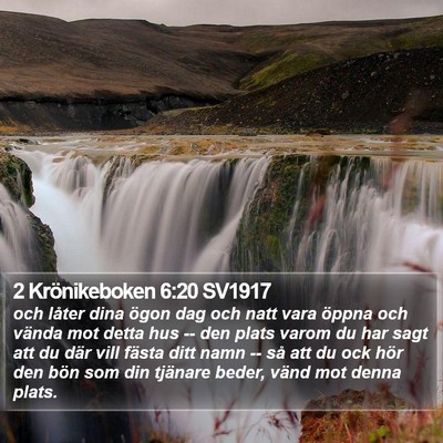 2 Krönikeboken 6:20 SV1917 Bible Verse Image