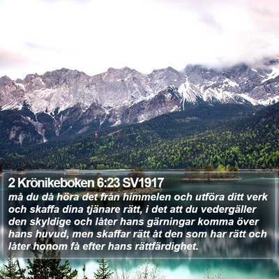 2 Krönikeboken 6:23 SV1917 Bible Verse Image