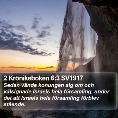 2 Krönikeboken 6:3 SV1917 Bible Verse Image