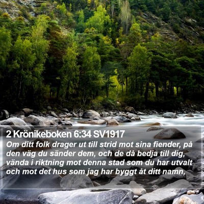 2 Krönikeboken 6:34 SV1917 Bible Verse Image