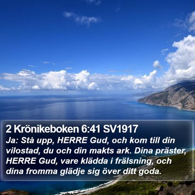 2 Krönikeboken 6:41 SV1917 Bible Verse Image