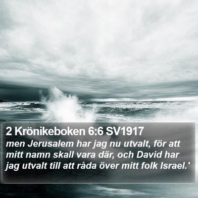 2 Krönikeboken 6:6 SV1917 Bible Verse Image
